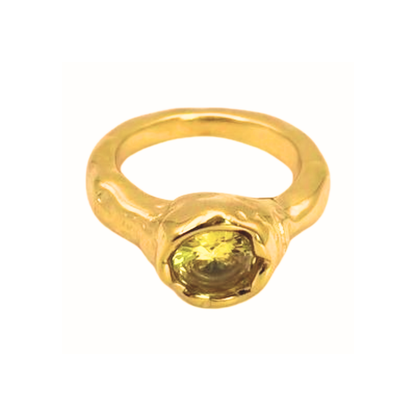 Yellow ruby ring